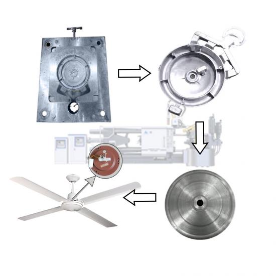 máquina de fundición a presión para la producción de carcasa de ventilador de techo de aleación de aluminio