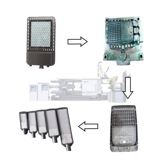 Máquina de fundición a presión para carcasa de farola led de aleación de aluminio