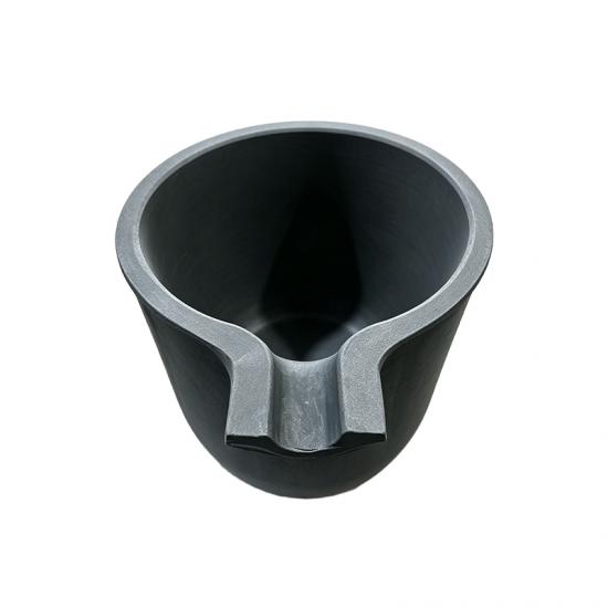 Crisol con vertedor para horno de colada basculante